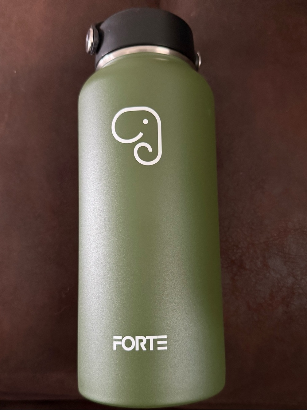 Forte Matte Olive Green Bottle with Black Cap